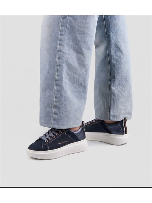 Sneakers Wembley alta in suede e dettagli laminati Alexander Smith ALEXANDER SMITH | ASBEWHW-8374-DBL
